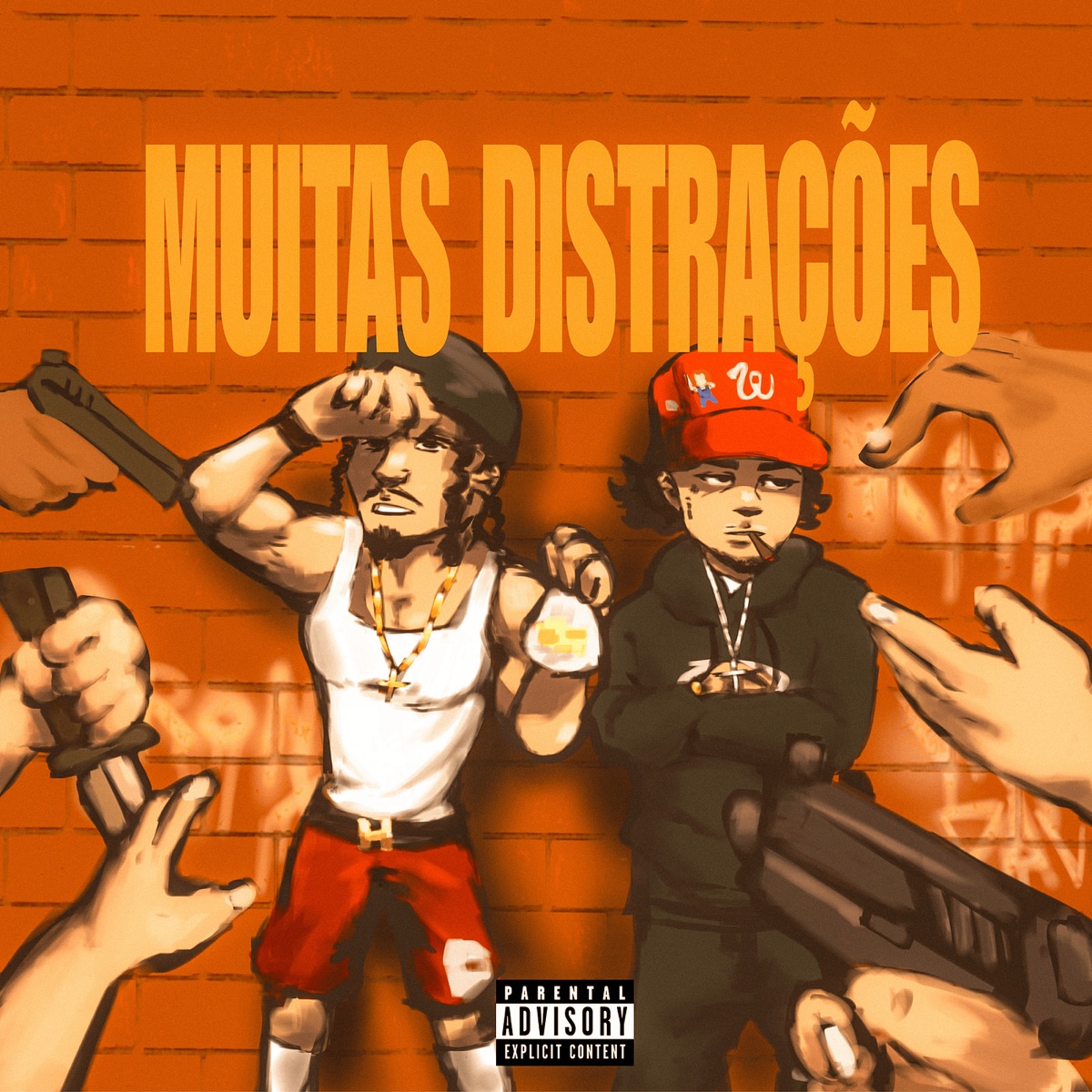 Muitas Distrações (feat. Rausch) - Single by Gronx & Thicano Beatz album cover