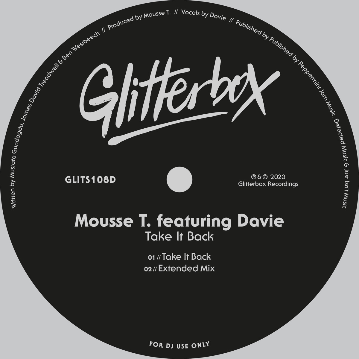 Take It Back (feat. Davie) - Single by Mousse T. album cover
