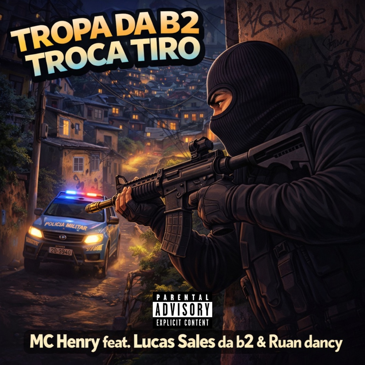 Tropa da B2 Troca Tiro (feat. Dj Lucas Sales da B2 & RUAN DANCY) - Single by MC HENRY album cover