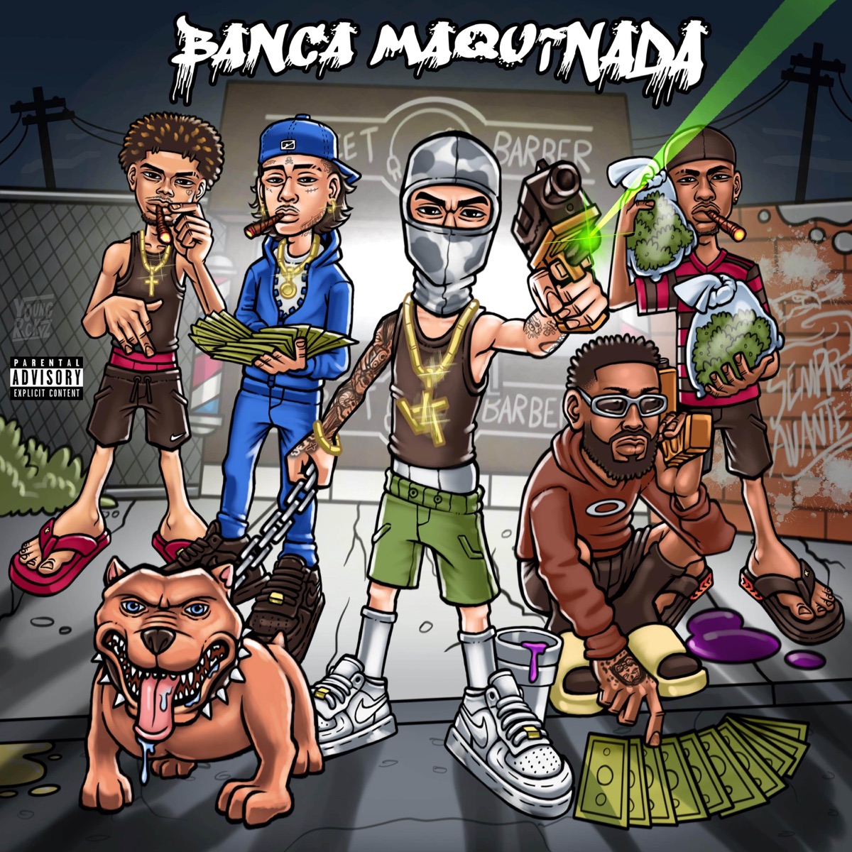BANCA MAQUINADA (feat. Doi$w, akao.47, FBRUA10 & LITTLEWAVE) - Single by VTDOCORTE album cover