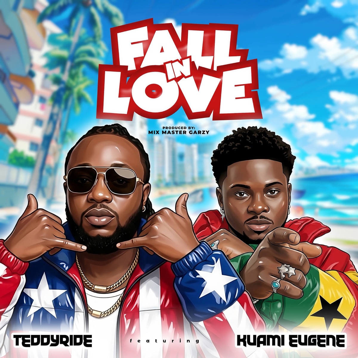 Fall in Love (feat. Kuami Eugene) - Single by Teddyride album cover