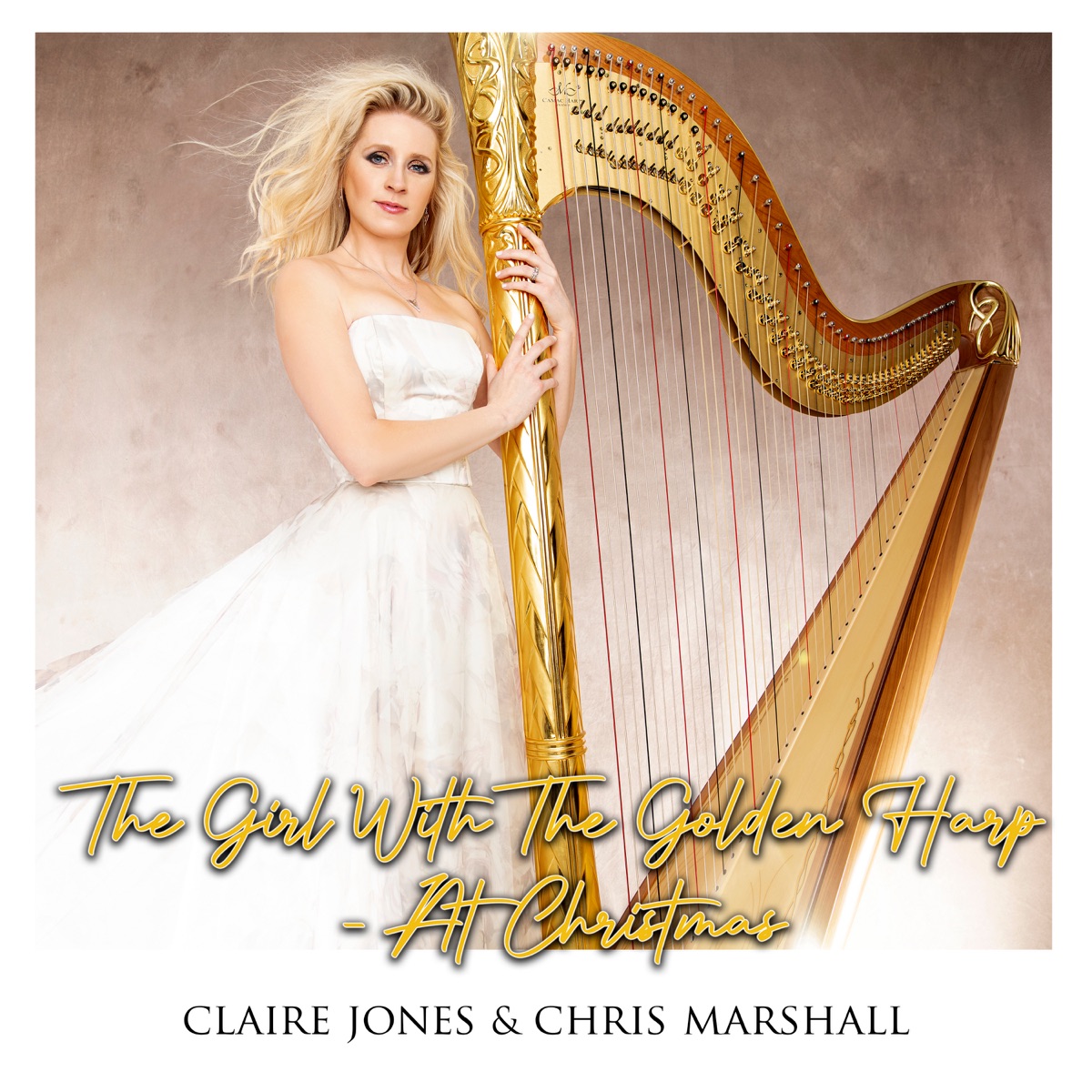 The Girl with the Golden Harp - At Christmas by Claire Jones & Chris Marshall album cover