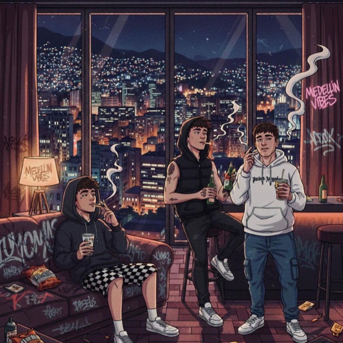 Medellín (feat. C.R.V & Jade Hermano) - Single by davich00$ album cover