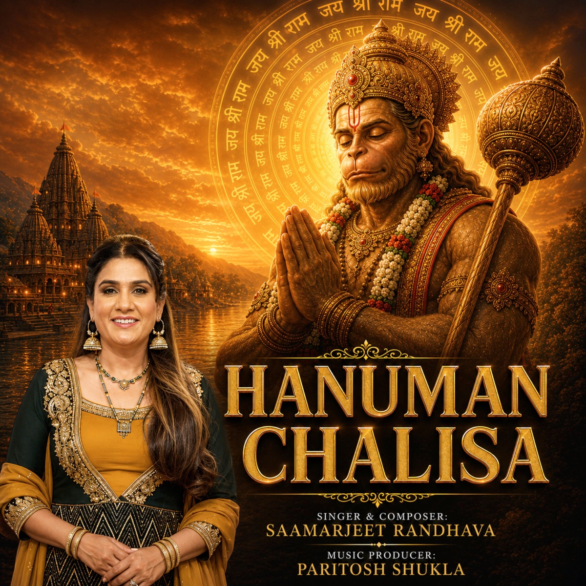 Hanuman Chalisa - Single by Saamarjeet Randhava & PARITOSH SHUKLA album cover
