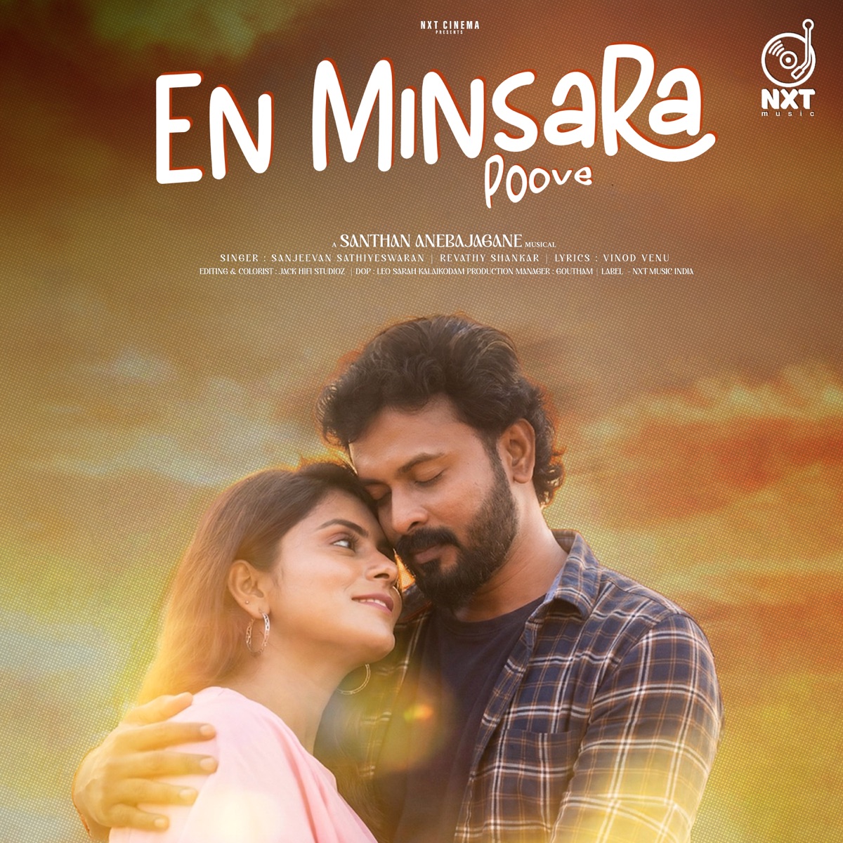 En Minsara Poove - Single by Santhan Anebajagane, Sanjeevan sathiyeswaran & Revathy Shankar album cover
