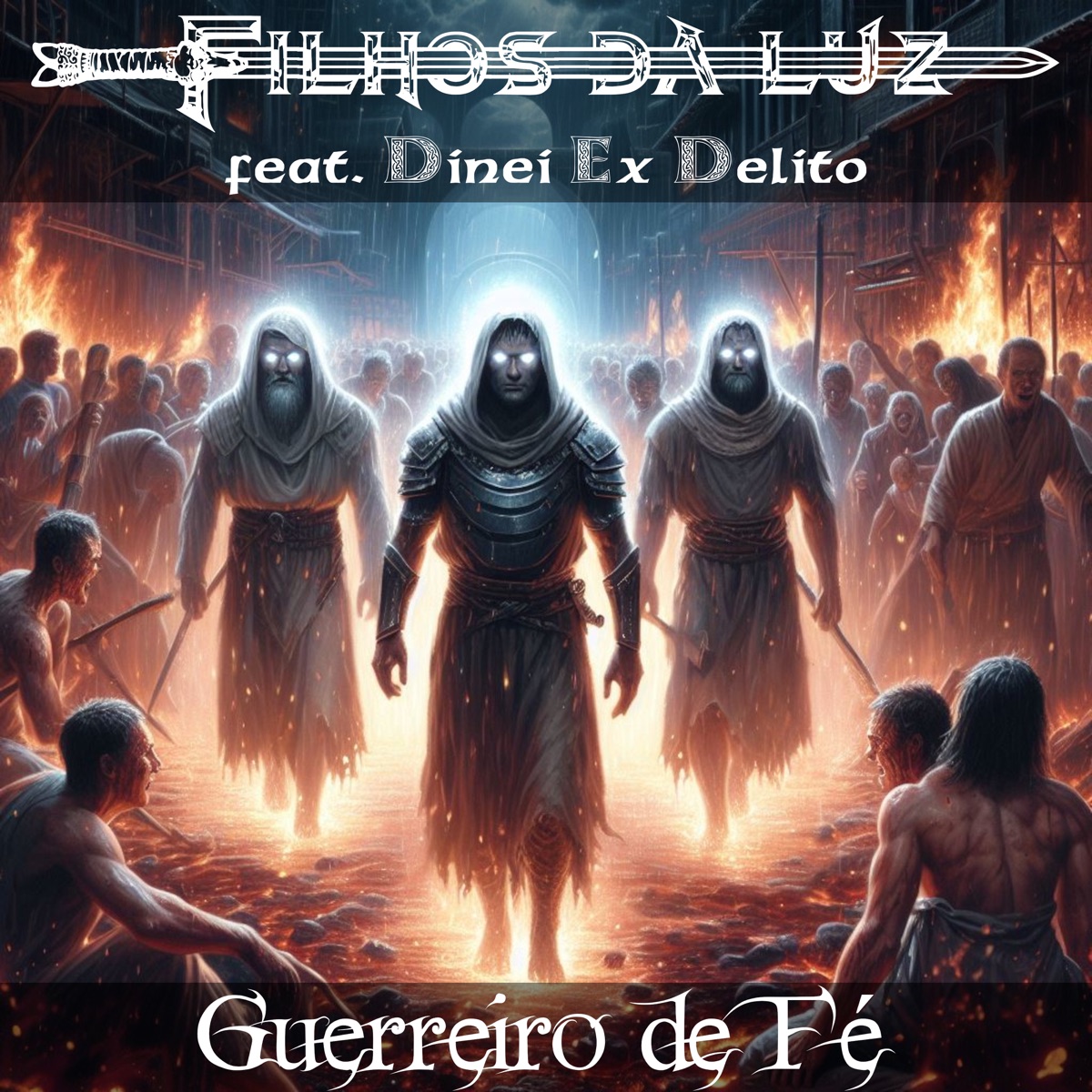 Guerreiro de Fé (feat. Dinei - Ex Delito) - Single by Filhos da Luz album cover