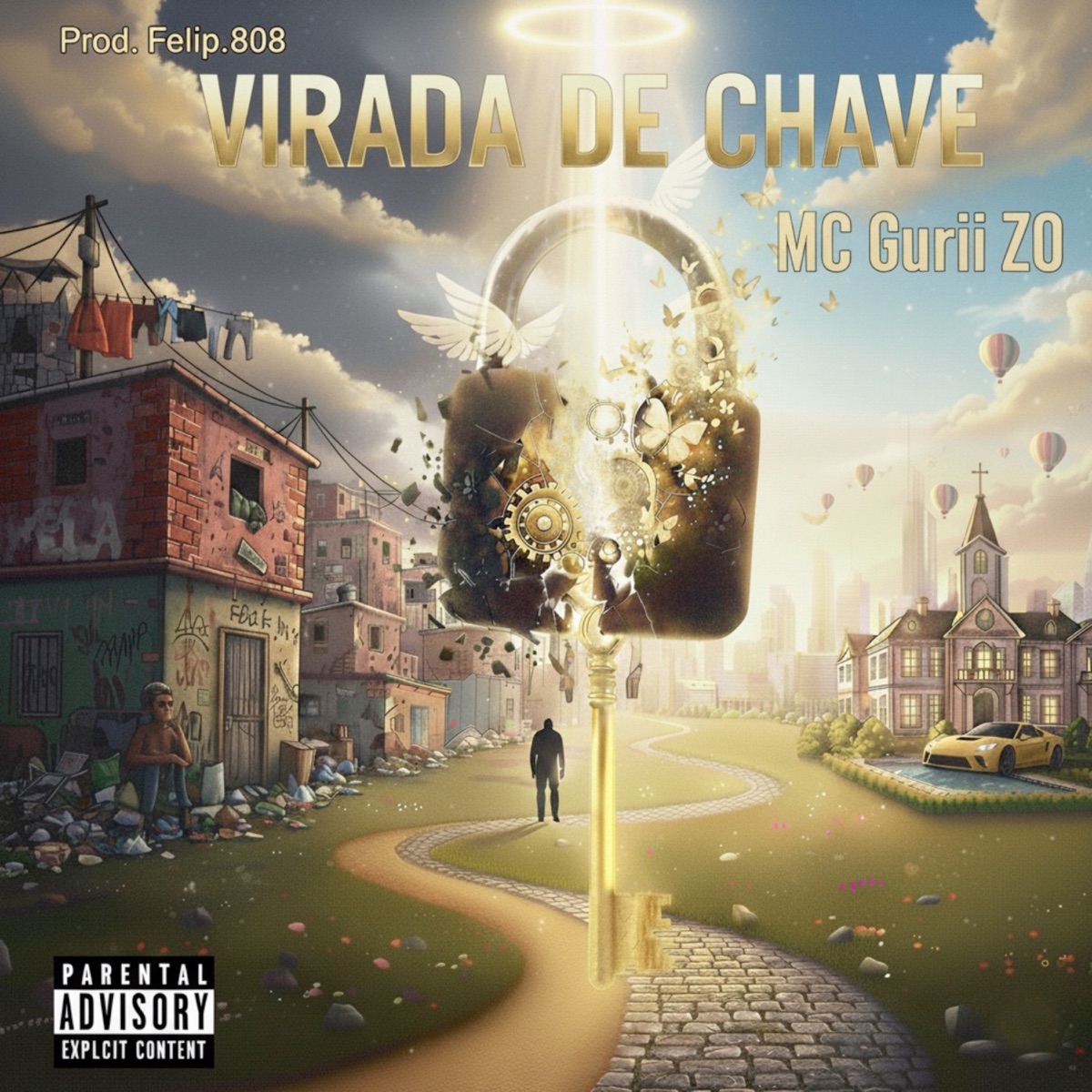 Virada de Chave (feat. Akmek & Felip808) - Single by MC Gurii ZO album cover