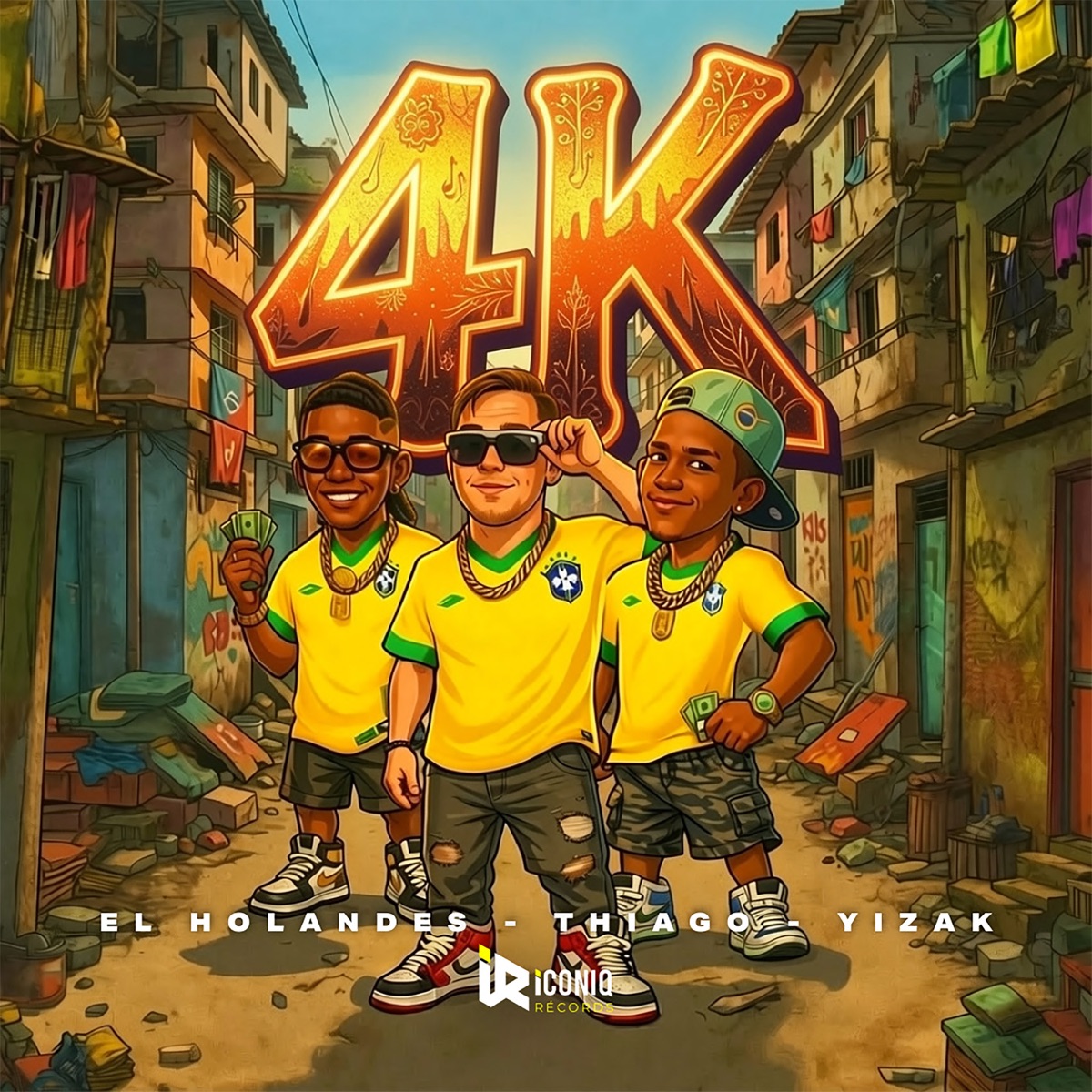 4K (with 333XPLICIT, Yanka & You Emba) - Single by El Holandés, Thiago & Fkn Yizak album cover