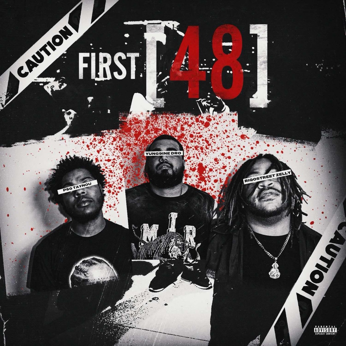 FIRST 48 (feat. RiqostreetZelly & YUNG9INE DRO) - Single by psg TayNou album cover