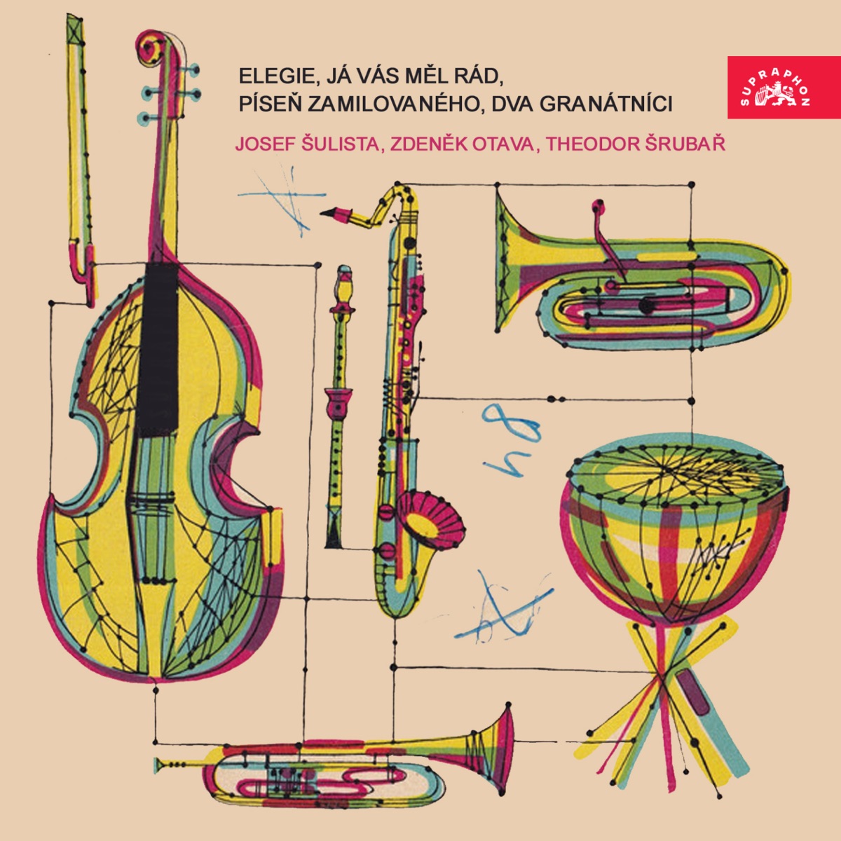 Elegie, Já vás měl rád, Píseň zamilovaného, Dva granátníci - EP by Teodor Šrubař, Zdenek Otava & Josef Šulista album cover