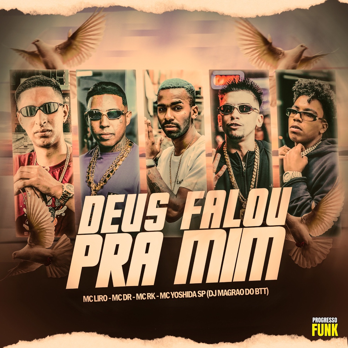 Deus Falou pra Mim (feat. DJ Magrão do Btt & Mc Menor RK) - Single by MC Liro, MC DR & Mc Yoshida SP album cover