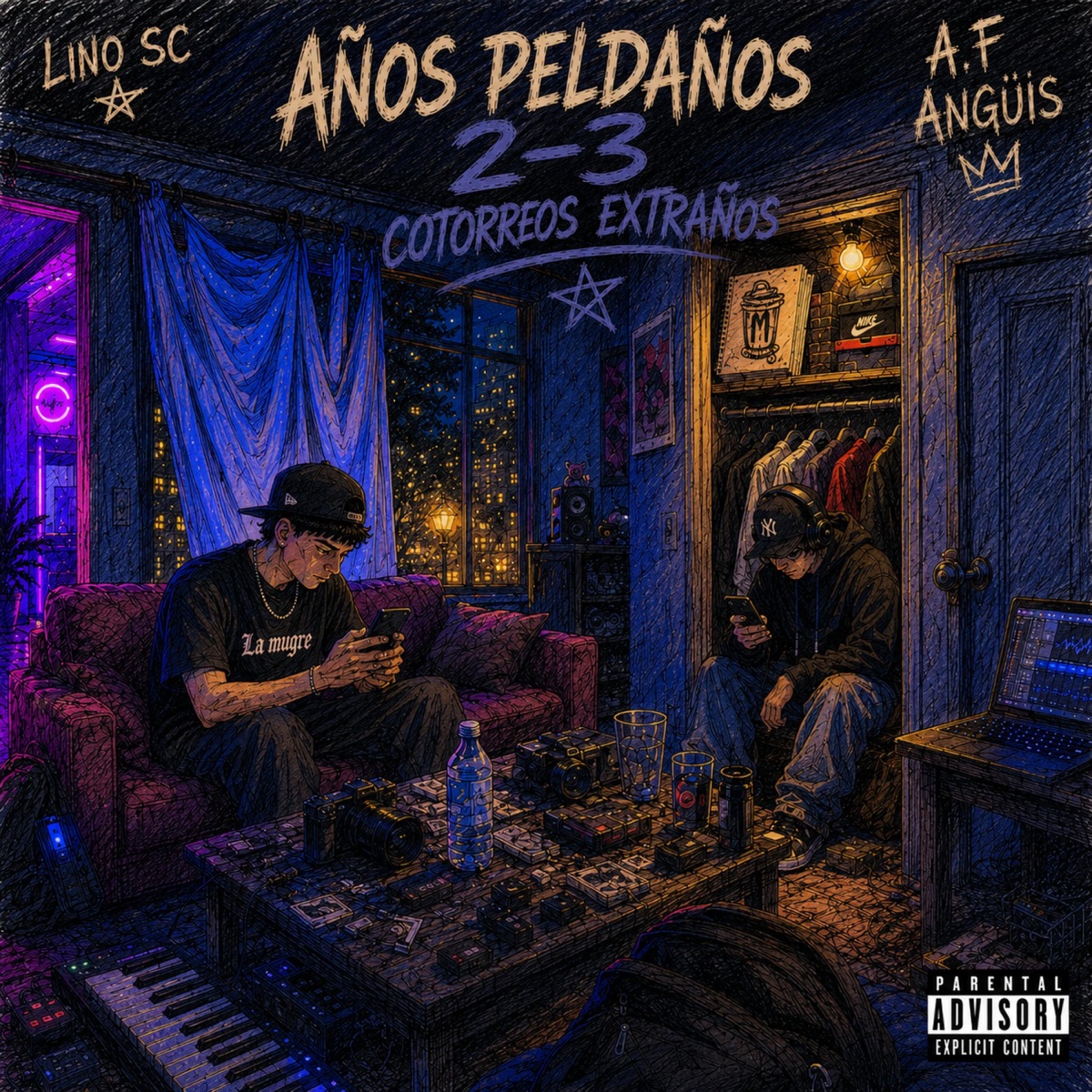 Años Peldaños 2-3 cotorreos extraños - EP by Lino SC & A. F. Angüis album cover
