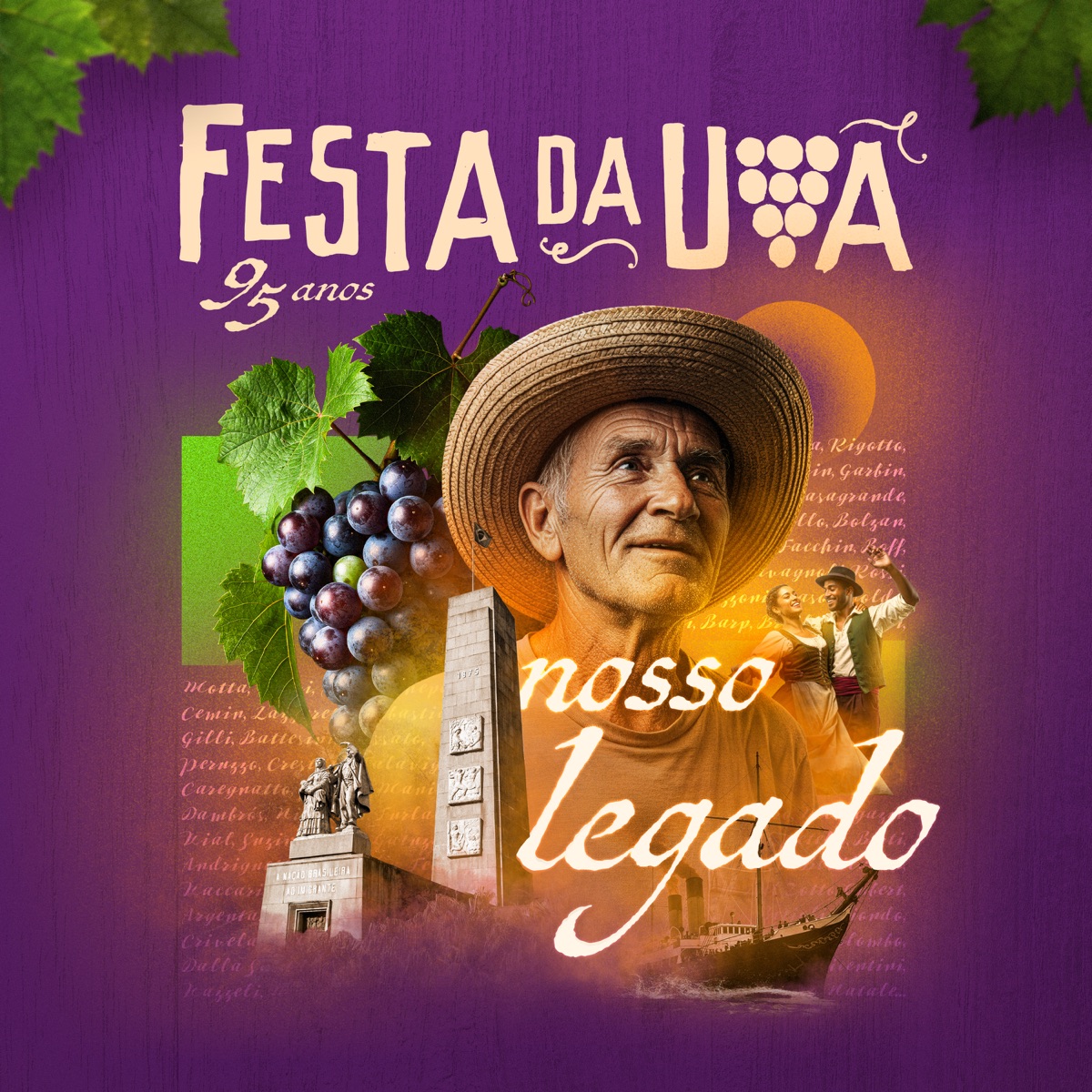 Nosso Legado 95 Anos (Festa da Uva 2026) - Single by Tatiéli Bueno, Maicon Cassânego, Fábio Soares & Jamille dos Santos album cover