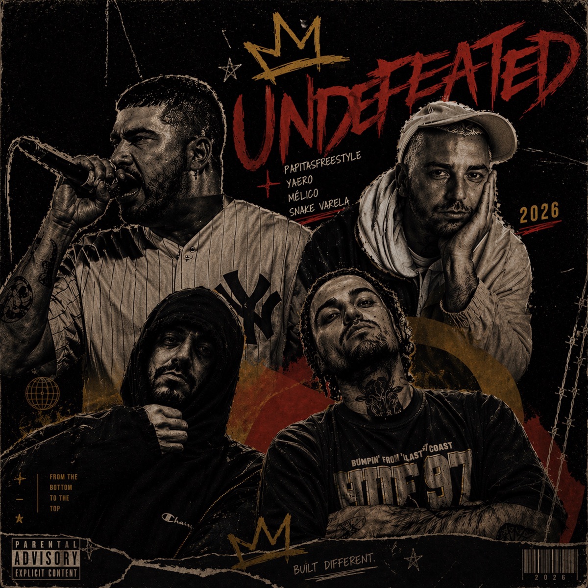 Undefeated (feat. EyPrimo) - Single by Papitas Freestyle, Mélico, Yaero & SNAKE VARELA album cover