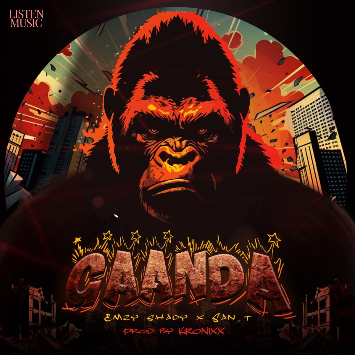 GAANDA - Single by Emzy Shady, San T & Kronixx album cover