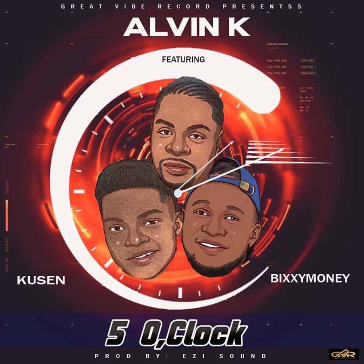 5 O'clock (feat. Bixxymoney & Kusen) - Single by Alvin K album cover
