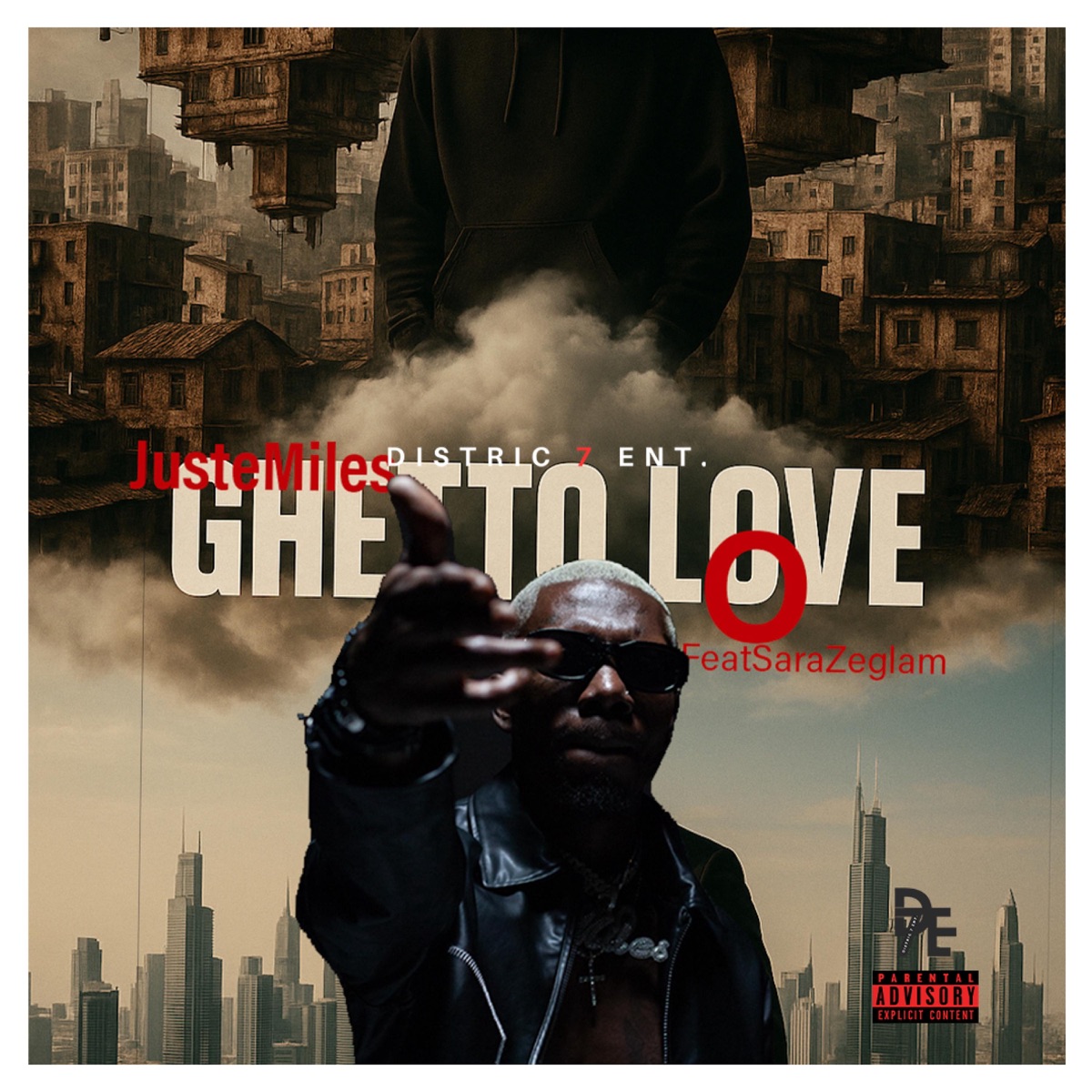 Ghetto Love (feat. Sara Zeglam) - Single by Juste Miles album cover