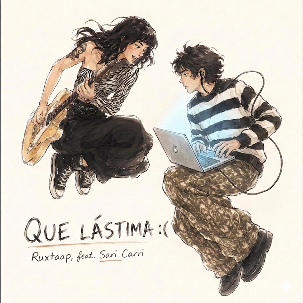 que lástima :( - Single by Ruxtaap & Sari Carri album cover