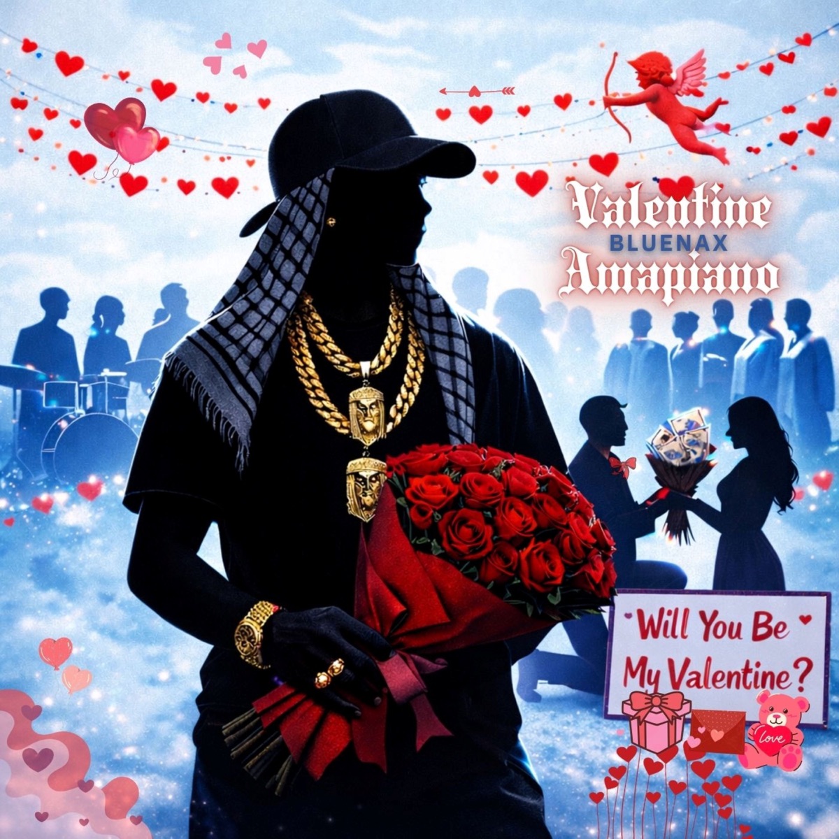 Valentine Amapiano - Single by Bluenax album cover