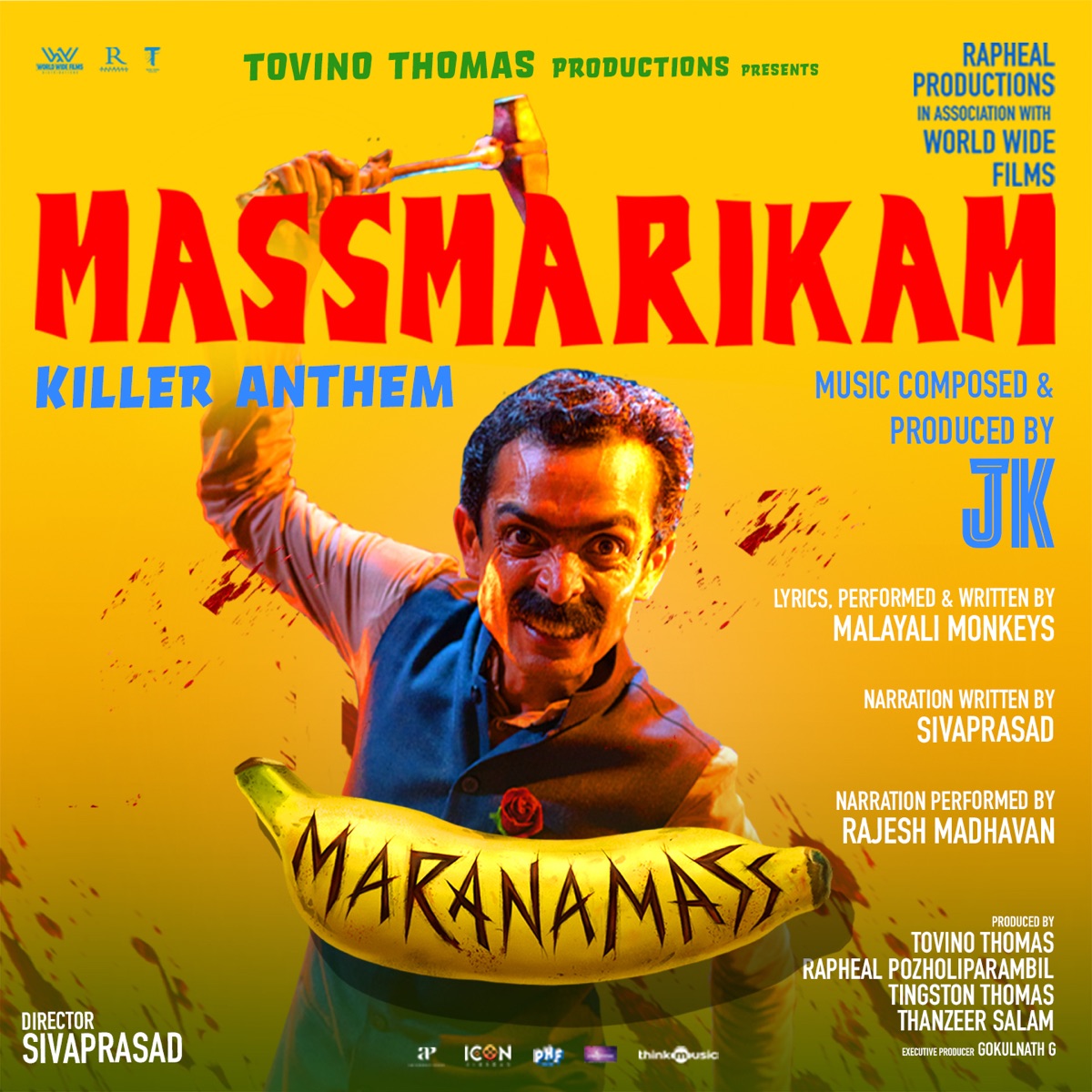 Massmarikam (From "Maranamass") - Single by Jay Unnithan & Malayali Monkeys album cover