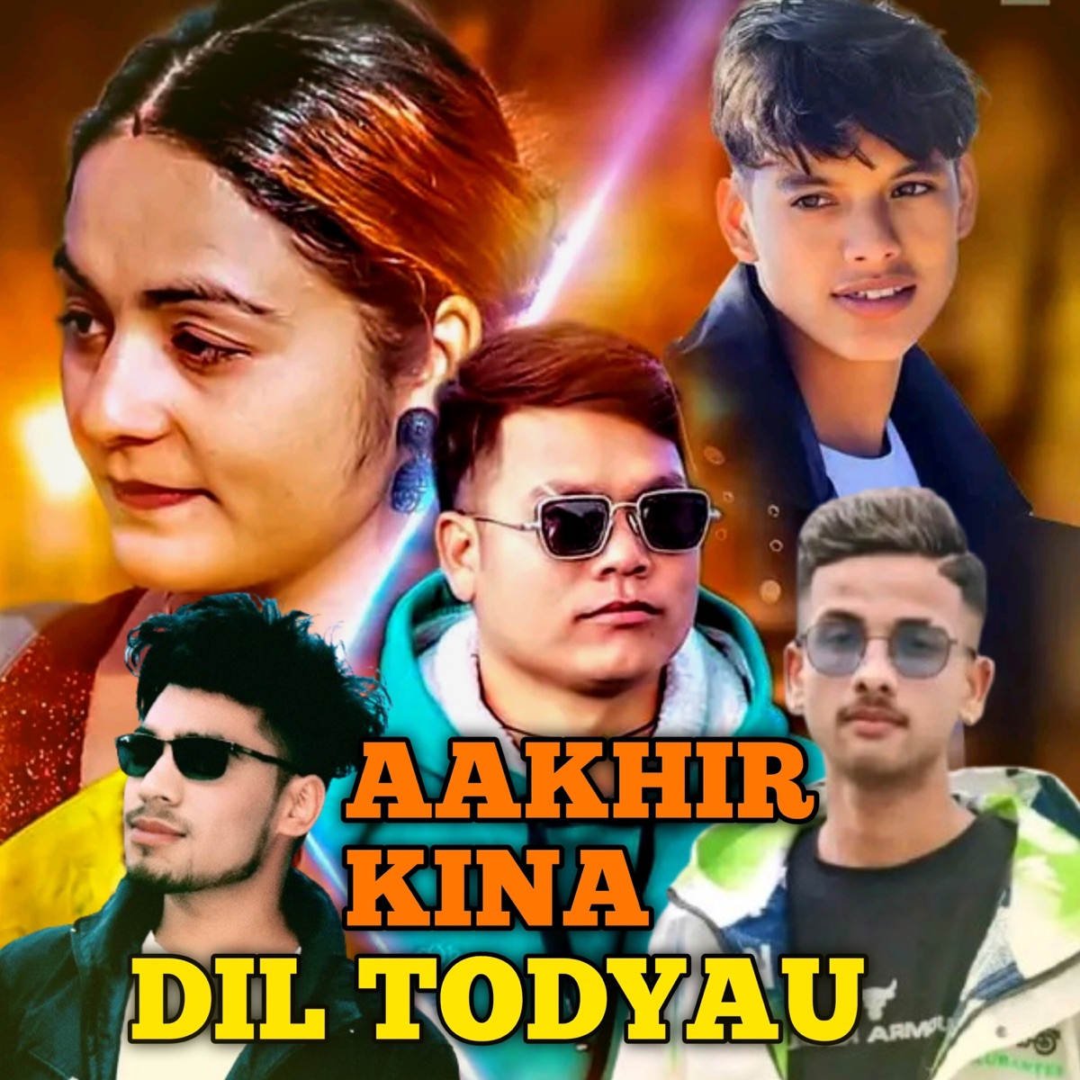 Aakhir Kina Dil todyau - Single by Rajan BK & Jeevan BC album cover