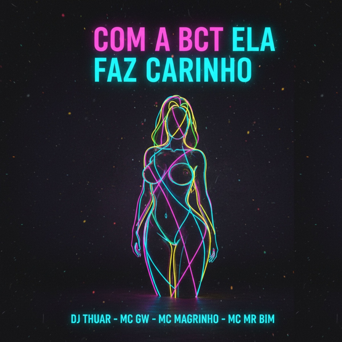 Com a Bct Ela Faz Carinho - Single by Dj Thuar, Mc Gw, Mc Mr. Bim & Mc Magrinho album cover