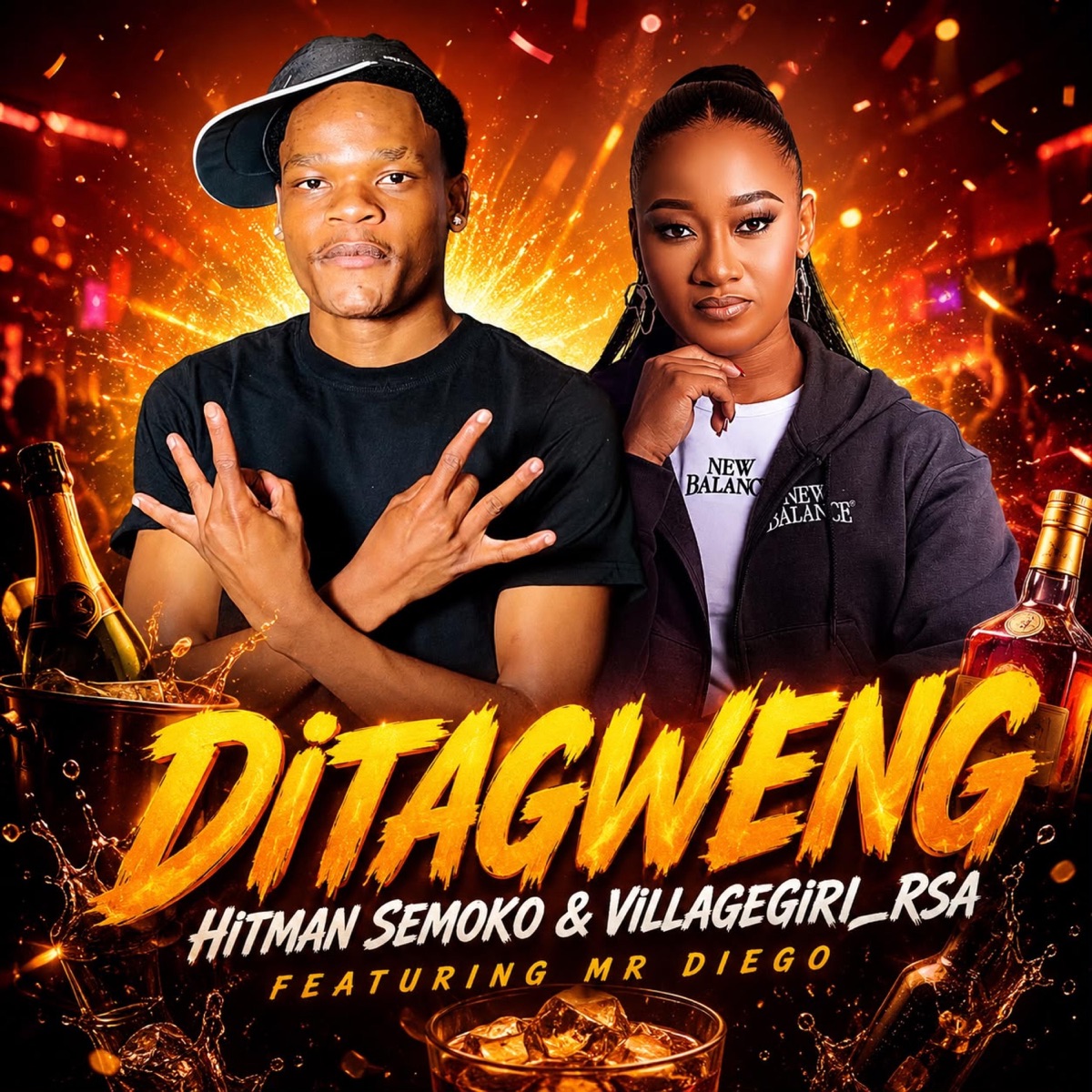 Ditagweng (feat. VILLAGEGIRL_RSA & Mr Diego) - Single by Hitman Semoko album cover