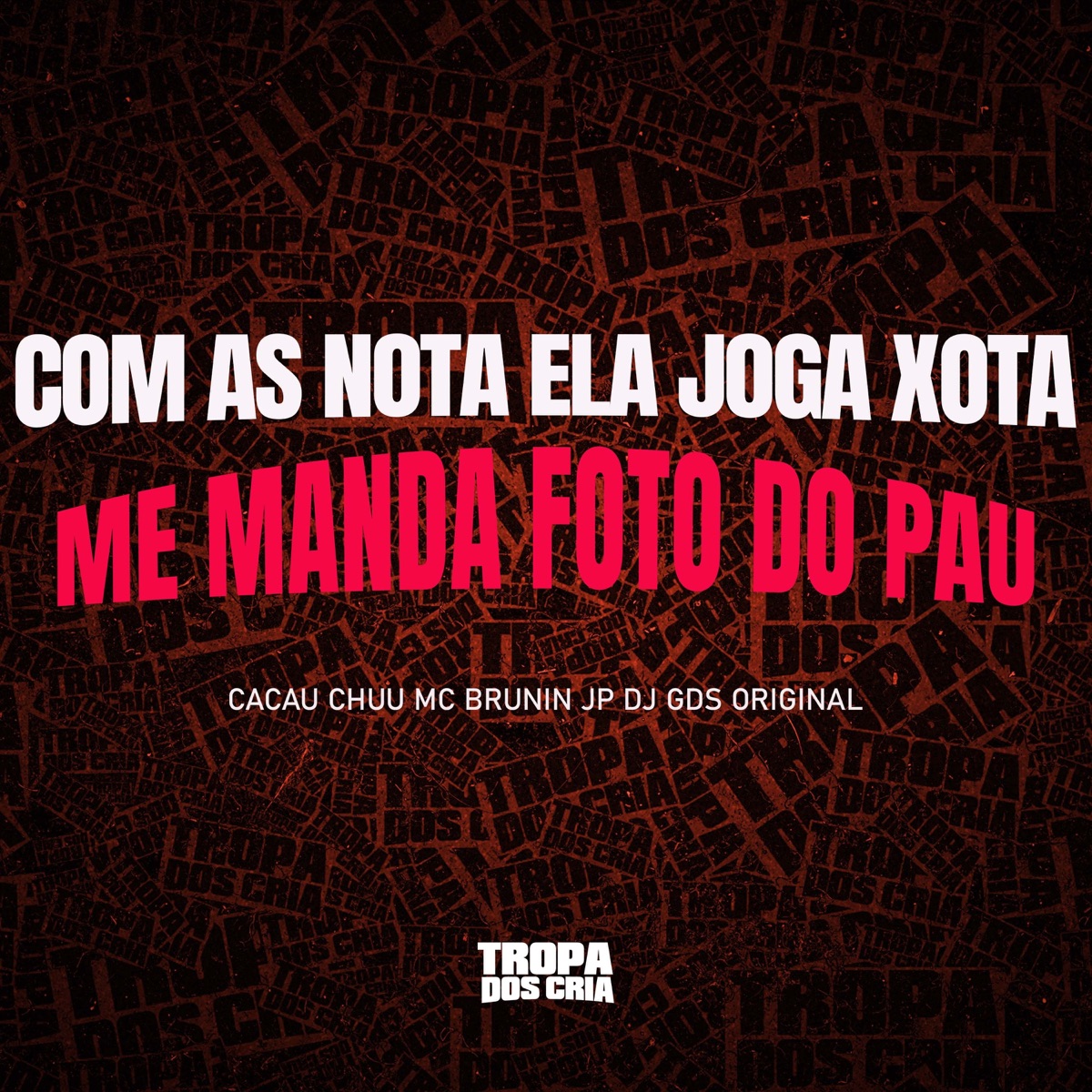 COM AS NOTA ELA JOGA A XOTA ME MANDA FOTO DO PAU - Single by DJ GDS ORIGINAL, Mc Brunin JP & Cacau Chuu album cover