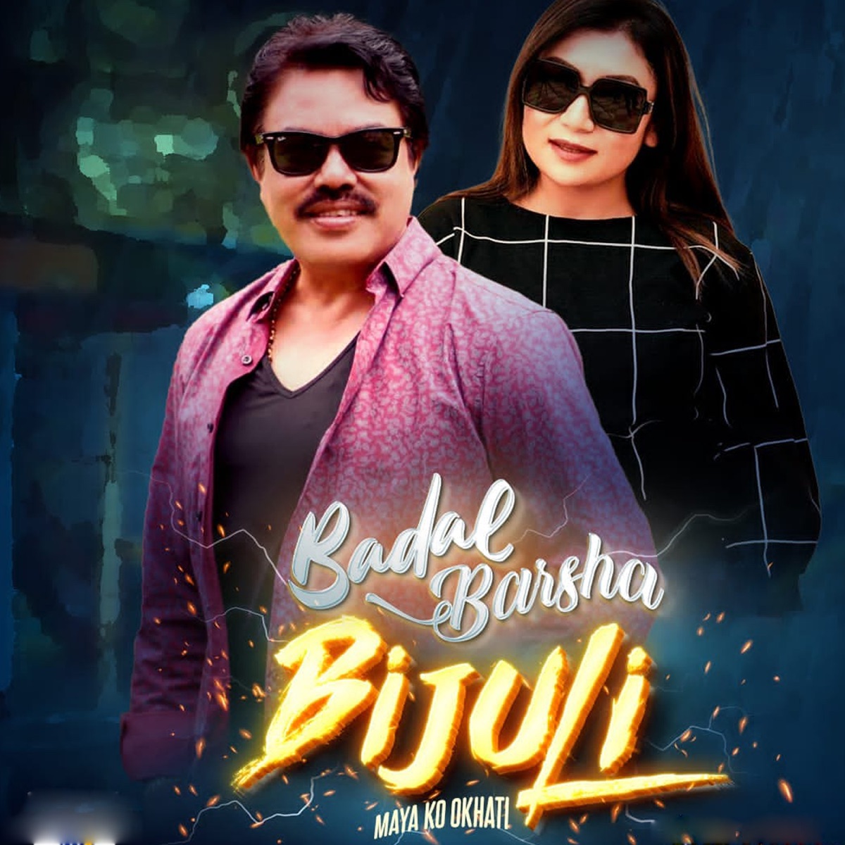 Badal Barsha Bijuli Maya KO Okhati - Single by Prashna Shakya & Ananda Karki album cover