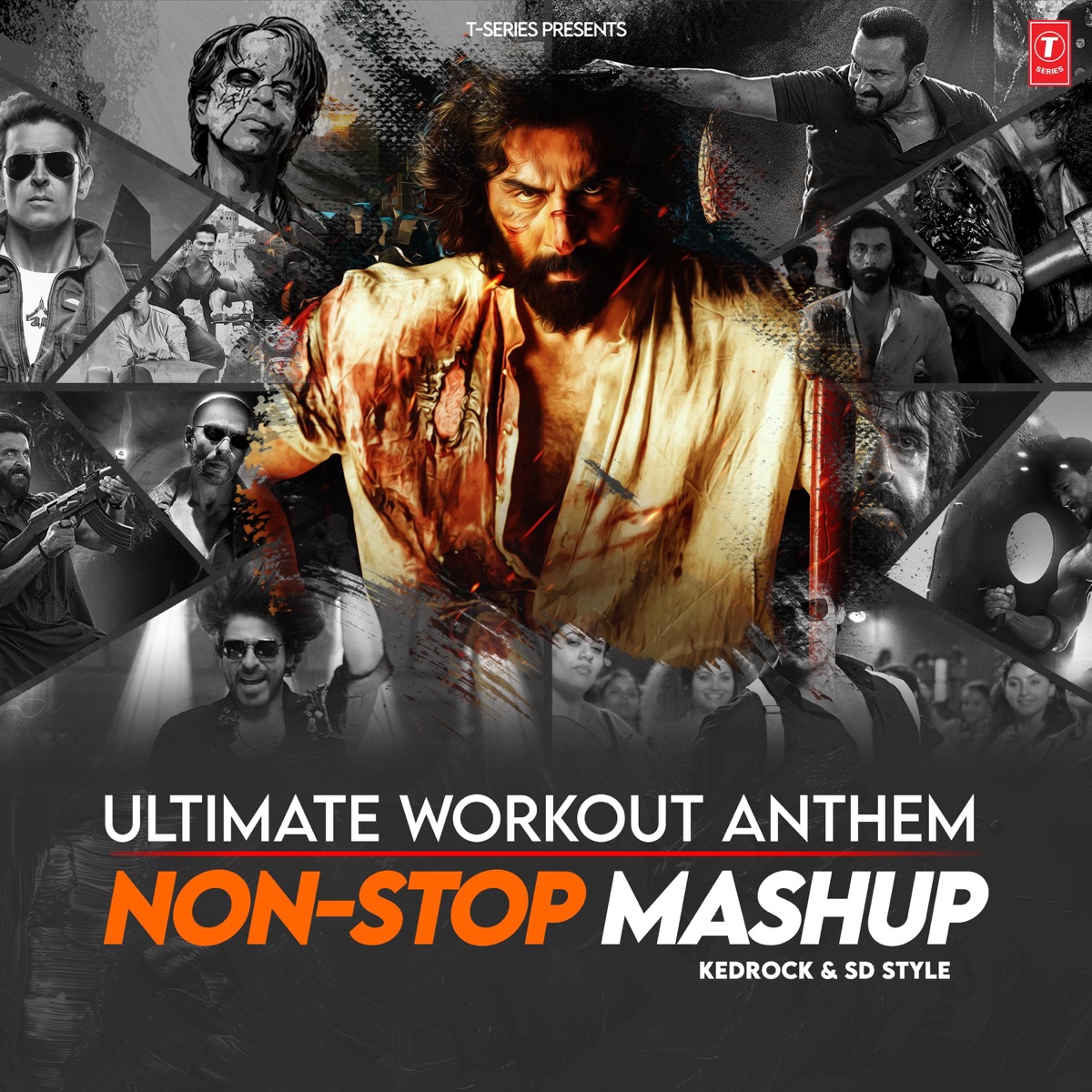 Ultimate Workout Anthem Non-Stop Mashup (feat. Anand Bhaskar, Jatinder Singh, Siddharth Basrur, B.I.G Dhillon, B. Praak, Vishal Dadlani, Sheykhar Ravjiani, सुखविंदर सिंह, Shreya Ghoshal & Sivam) by Sachet Tandon, Parampara Tandon, Mohit Chauhan, Bhupinder Babbal, Anirudh Ravichander, Raftaar, Shahid Mallya, Pranaay & Mayur Puri album cover