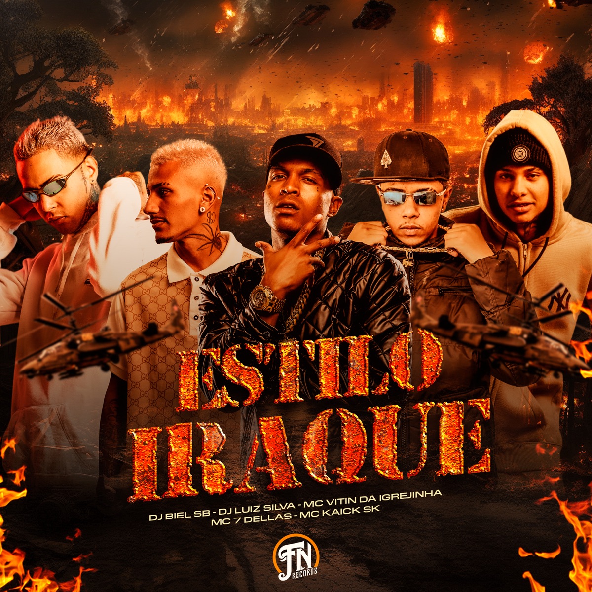 Estilo Iraque (feat. Mc 7 delas & Mc Kaick Sk) - Single by DJ BIEL SB, Dj Luiz Silva & Mc Vitin Da Igrejinha album cover