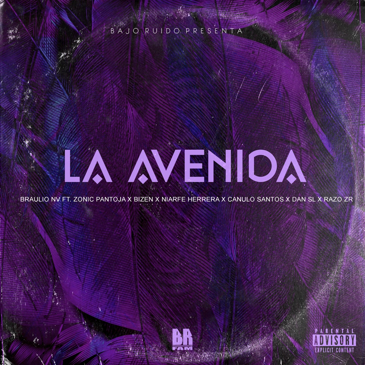 La Avenida (feat. Bizen, Canulo Santos, Dan SL, Razo ZR, Zonic Pantoja & Niarfe Herrera) - Single by Braulio NV album cover