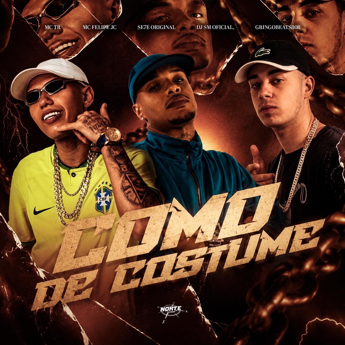 Como de Costume - Single by Mc Felipe JC, SE7E ORIGINAL & MC TR album cover