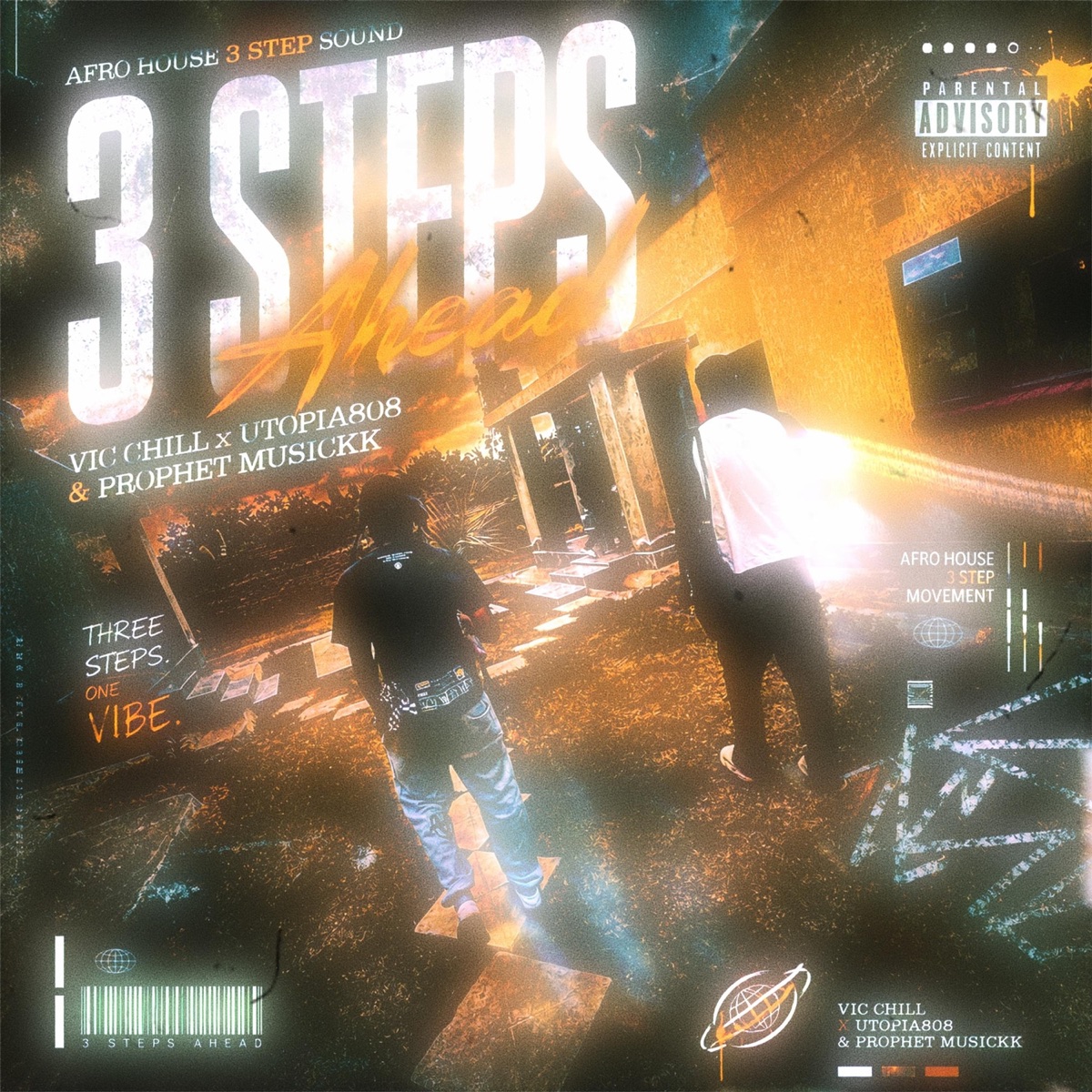 3 steps ahead (feat. Utopia808 & Prophet Musickk) - Single by Vicchill on the Beat album cover