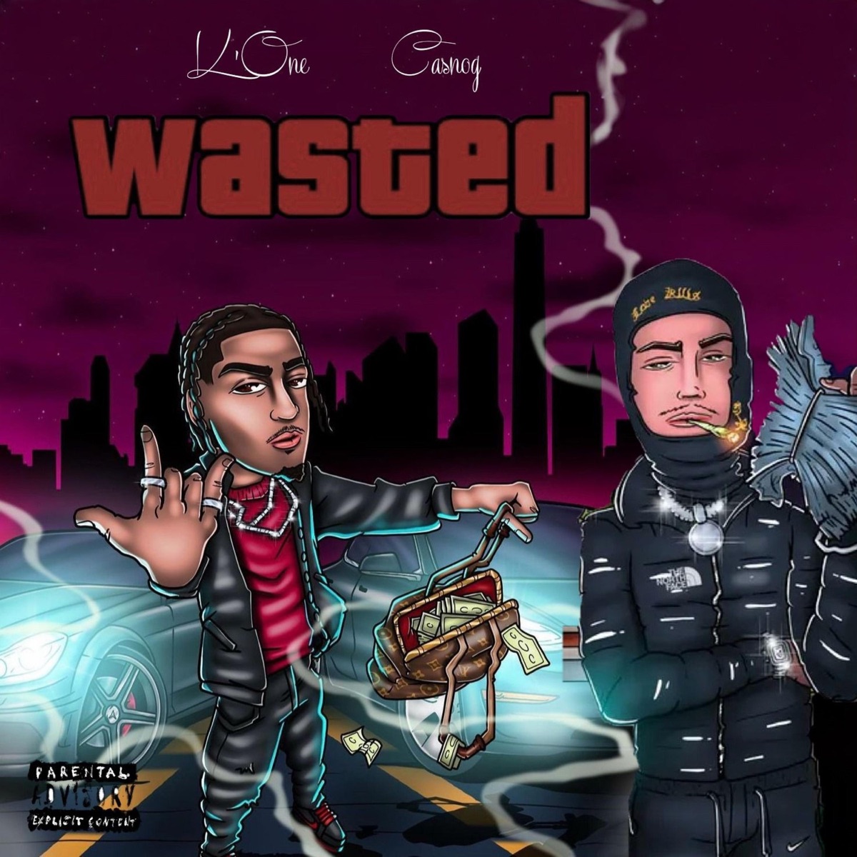 Wasted - Single by K'one & casnog album cover