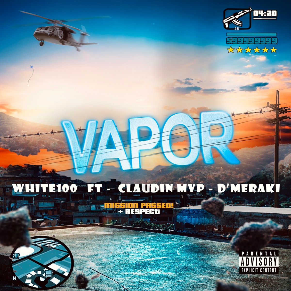 VAPOR - Single by white100, Claudin Mvp & D'Meraki album cover