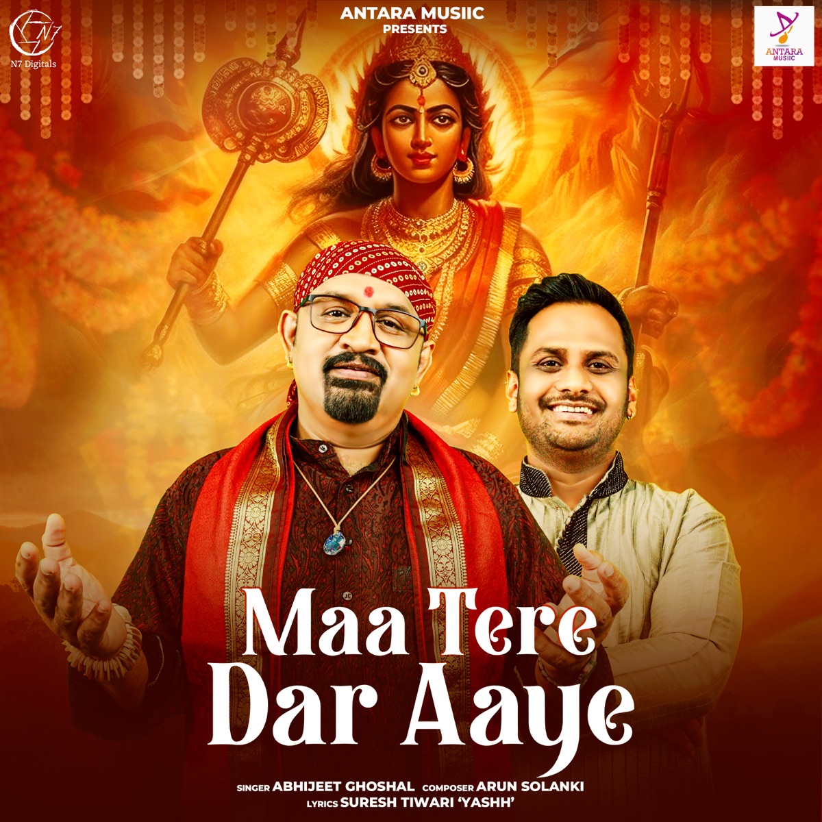 Maa Tere Dar Aaye - Single by Arun Solanki & Abhijeet Ghoshal album cover