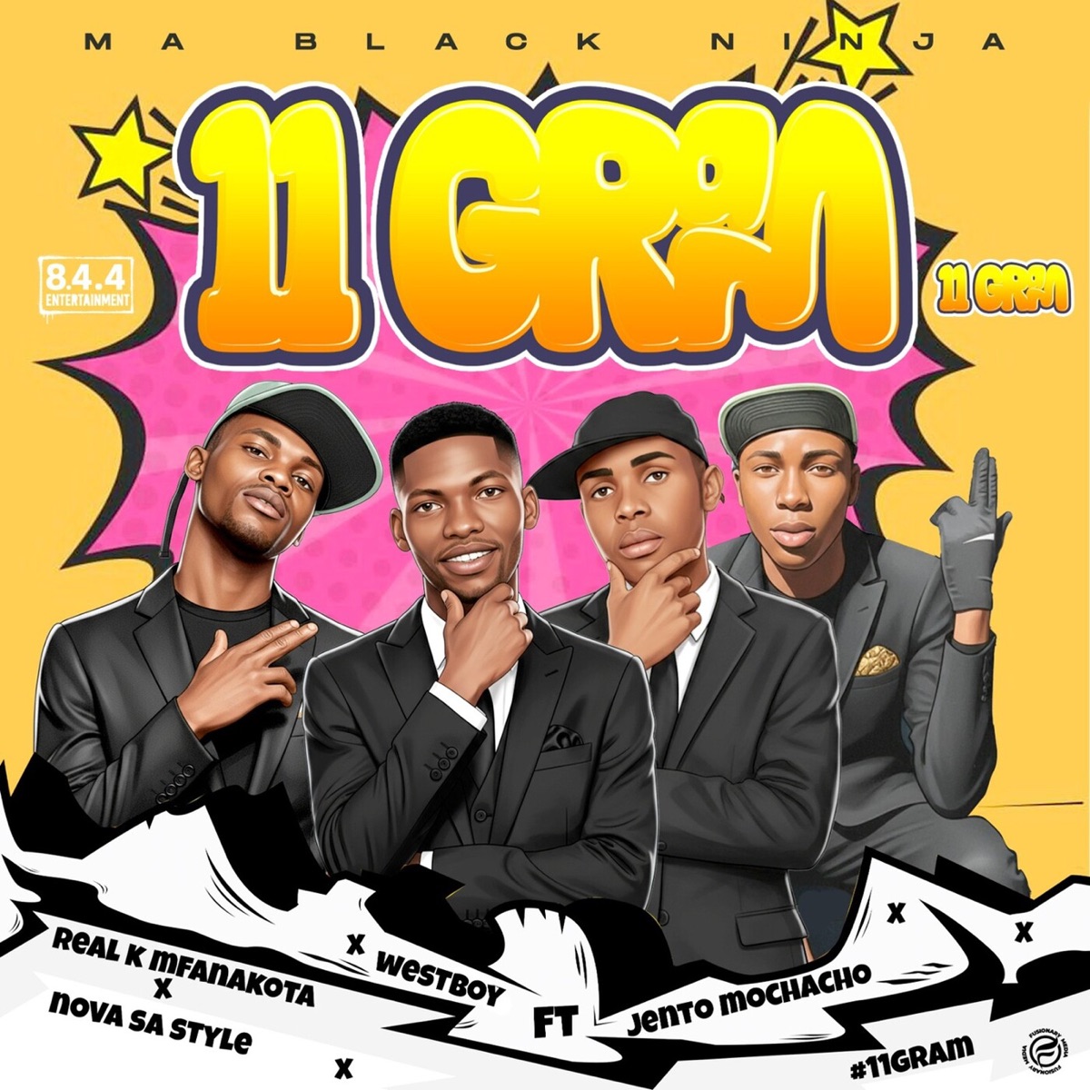 11 GRAM (feat. Jento Mochacho) - Single by REAL K MFANAKOTA, Nova sa style & WestBoy album cover