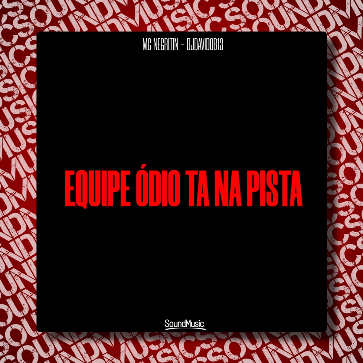 EQUIPE ÓDIO TA NA PISTA - Single by MC Negritin & DJDAVIDOB13 album cover