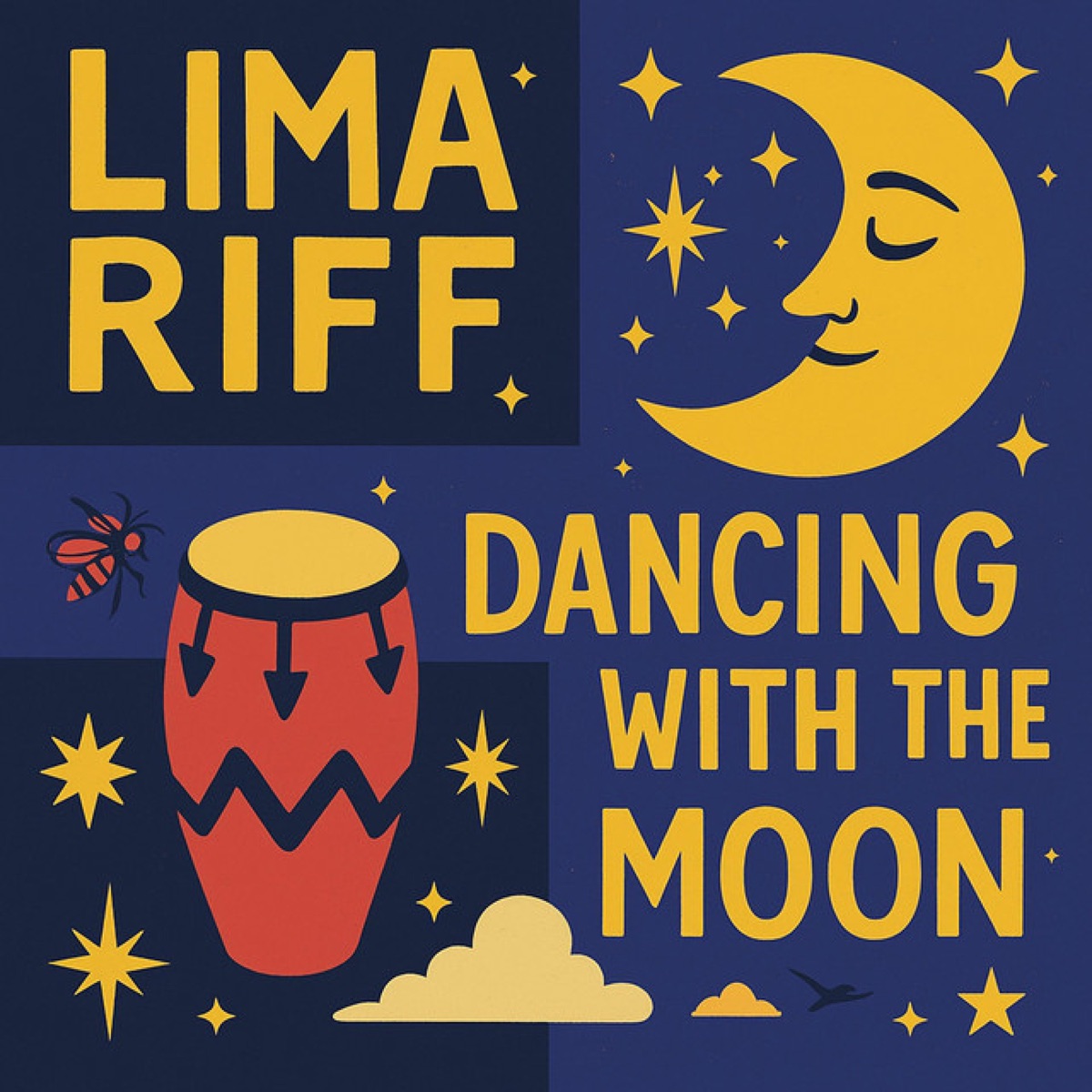 Dancing With The Moon - Single by Lima Riff album cover