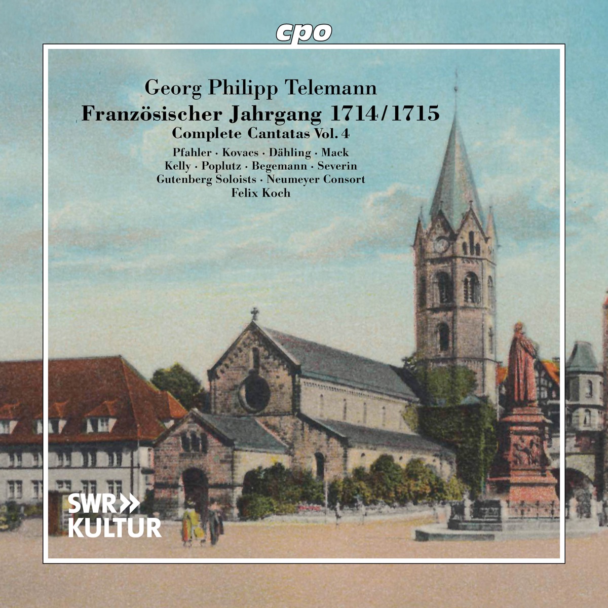 Telemann: Complete Cantatas, Vol. 4 by Gutenberg Soloists, Neumeyer Consort & Felix Koch album cover