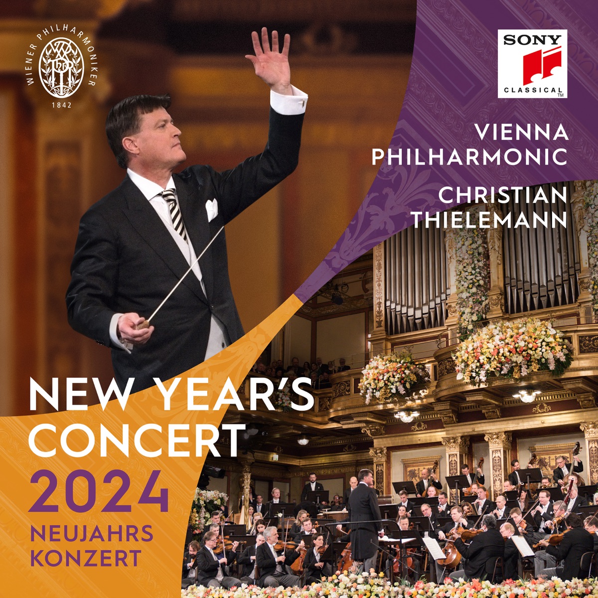 Neujahrskonzert 2024 / New Year's Concert 2024 / Concert du Nouvel An 2024 (Live) by Christian Thielemann & Vienna Philharmonic album cover