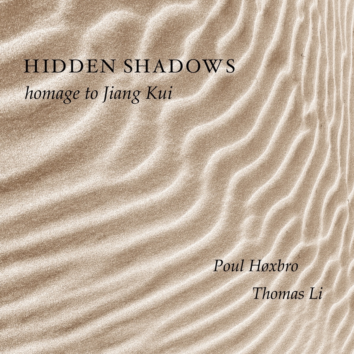 Hidden Shadows: Homage to Jiang Kui - EP by Poul Hoxbro & Thomas Li album cover
