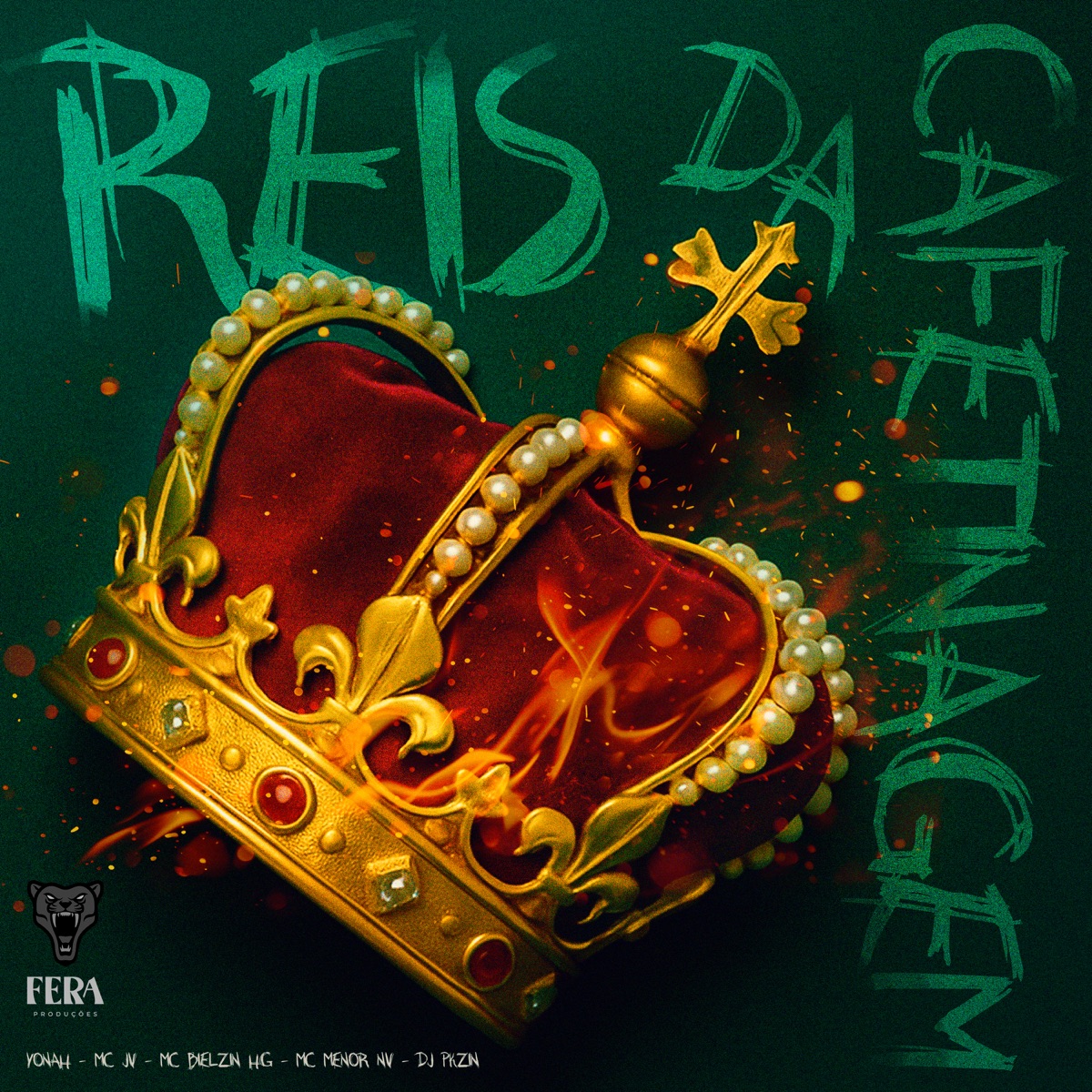 Reis da Cafetinagem (feat. Dj Pkzin) - Single by Yonah, MC JV, Bielzin HG & Menor NV album cover
