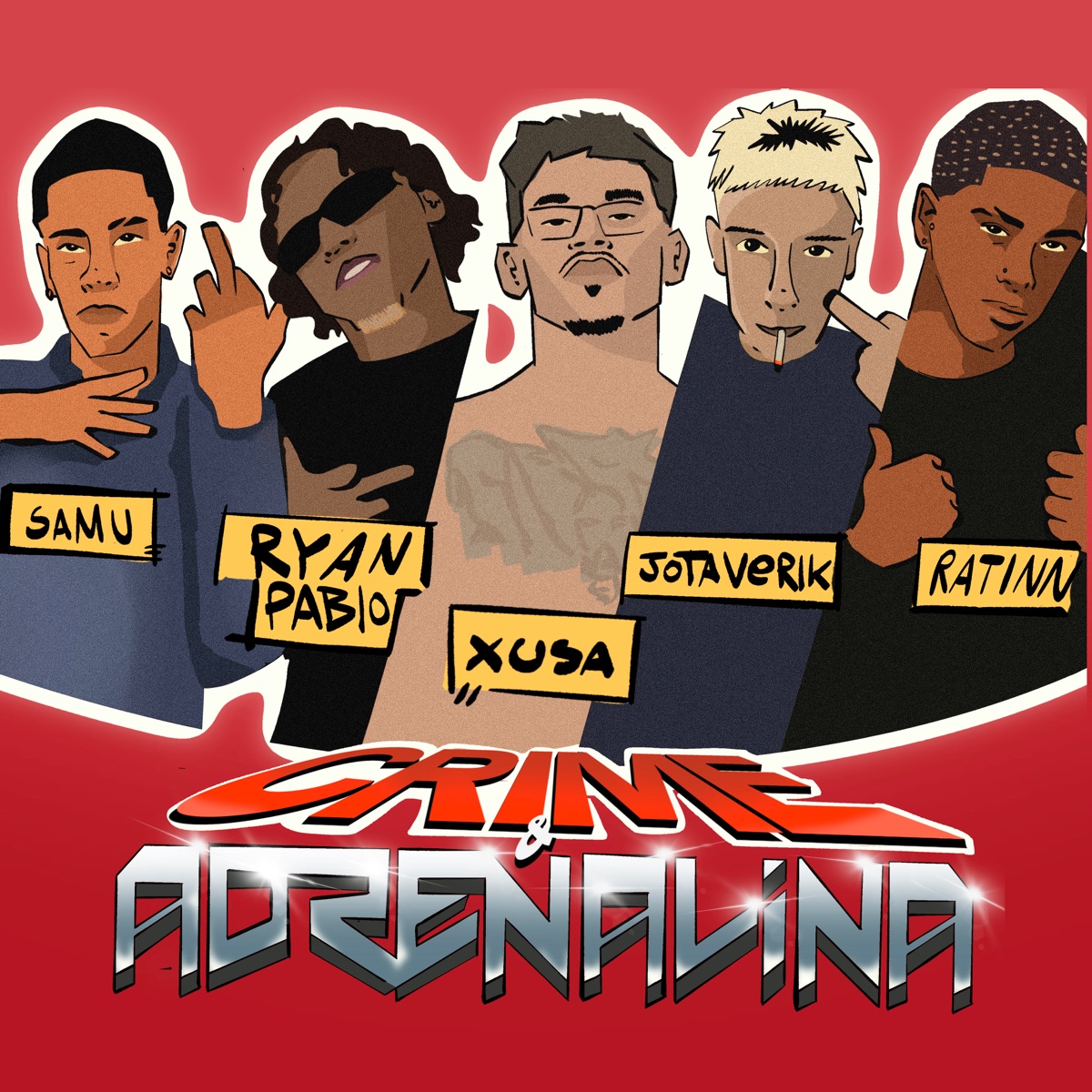 Crime & Adrenalina (feat. jotaverlk) - Single by Ryxn Pablo, Xusa, Ratinn & Samu album cover