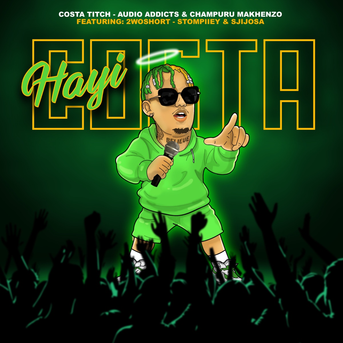 Hayi Costa (feat. 2woshort, stompiiey & SjijoSA) - Single by Costa Titch, Audio Addicts & Champuru Makhenzo album cover