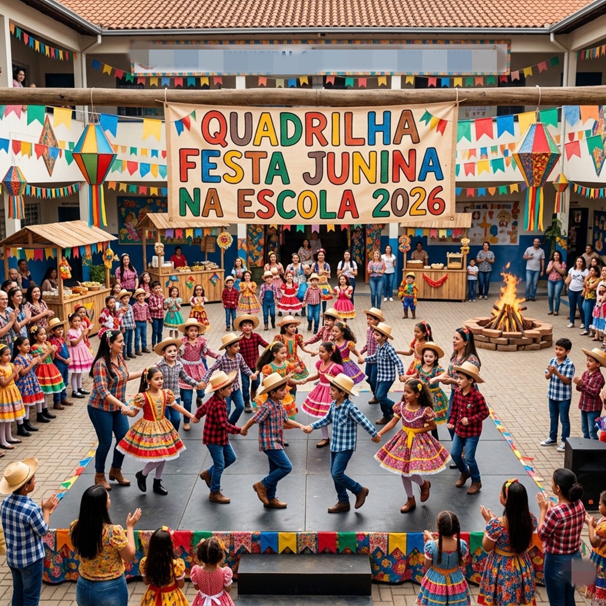QUADRILHA FESTA JUNINA NA ESCOLA 2026 - Single by Duda e Davi album cover