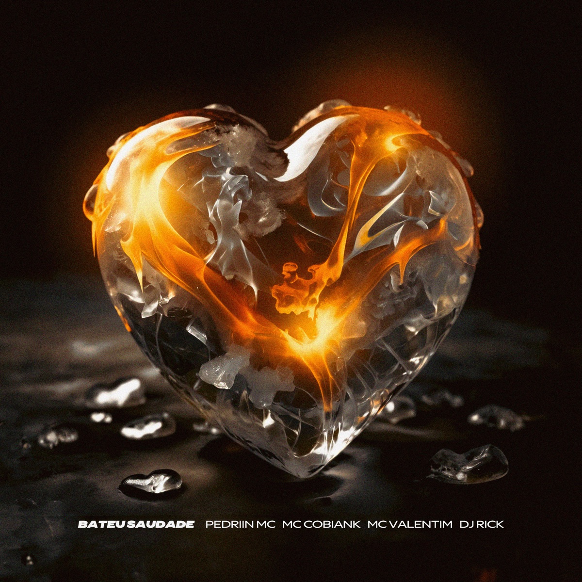 Bateu Saudade (feat. Dj Rick Ofc) - Single by Pedriin MC, Mc Cobiank & Mc Valentin album cover
