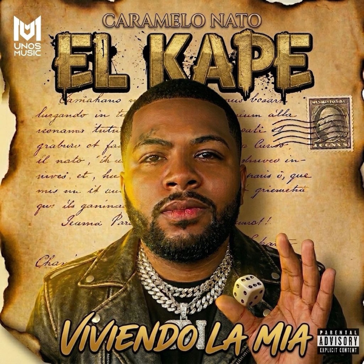 VIVIENDO LA MIA - Single by EL KAPE & Unos Music album cover
