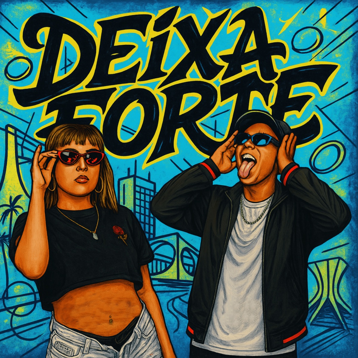 Deixa Forte - Single by DJ Thiago Silver & Natralhinha album cover